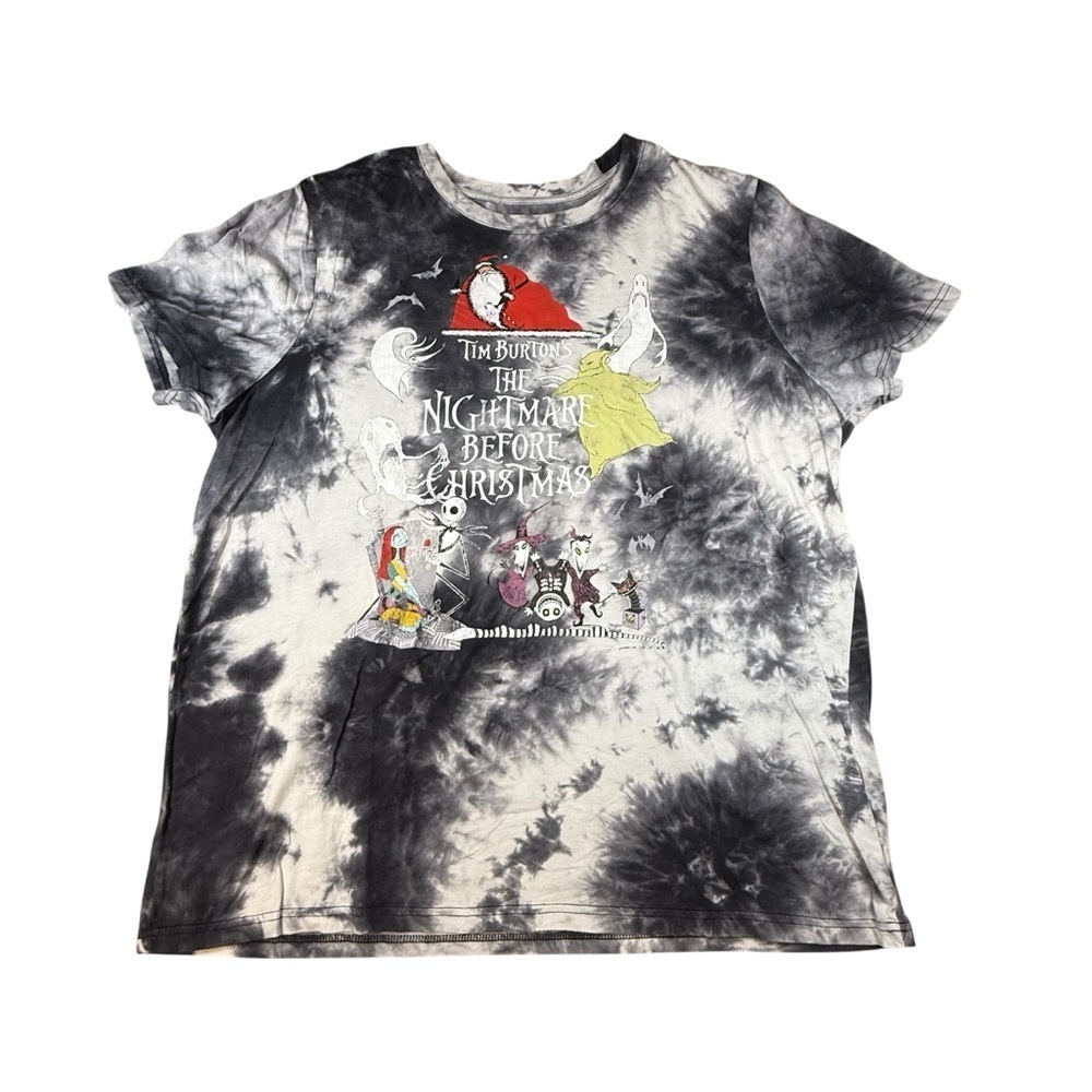 The Nightmare Before Christmas Jack and Sally Tie Dye Woman’s Shirt X-Large